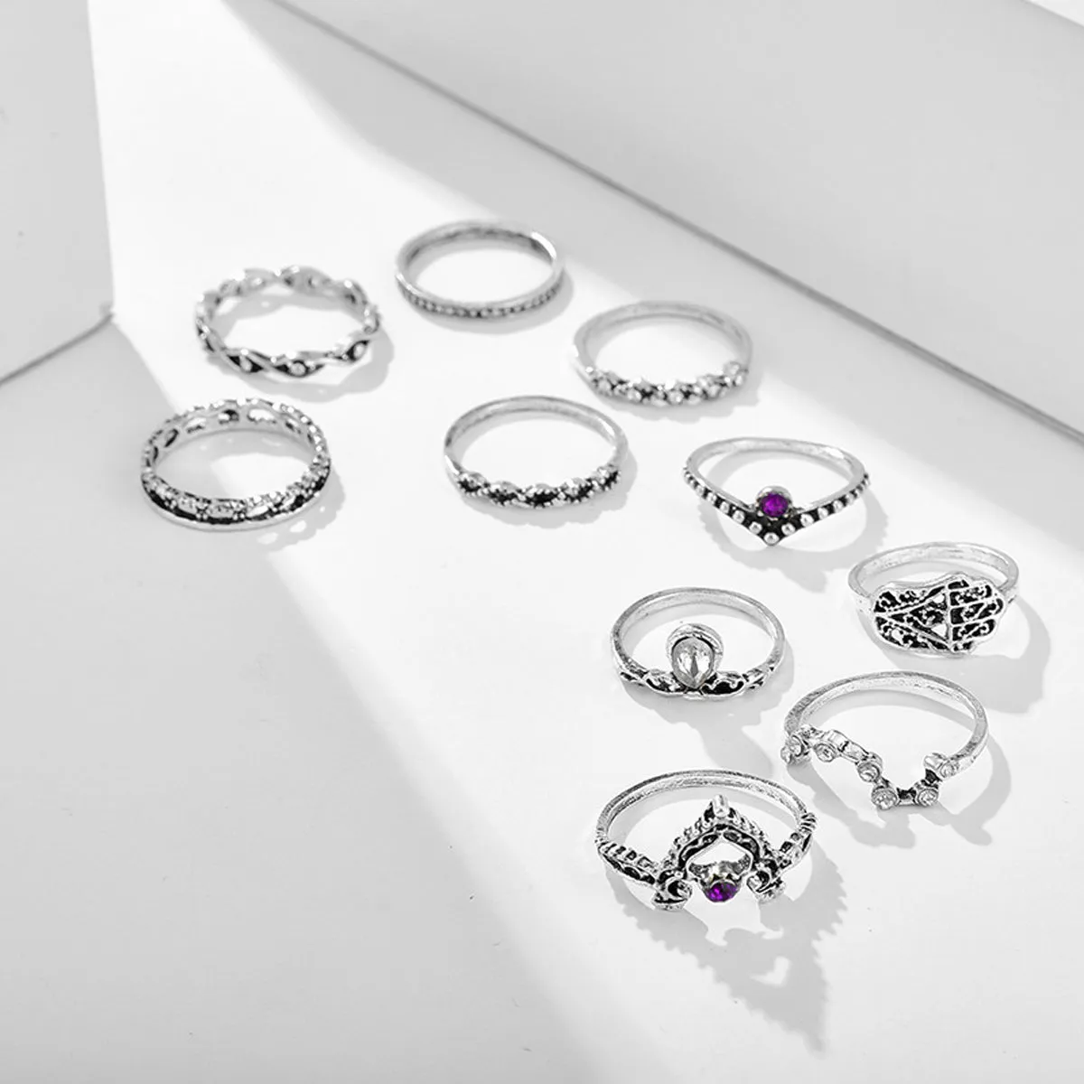 Scintillare by Sukkhi Graceful Oxidised Rings Combo for Women