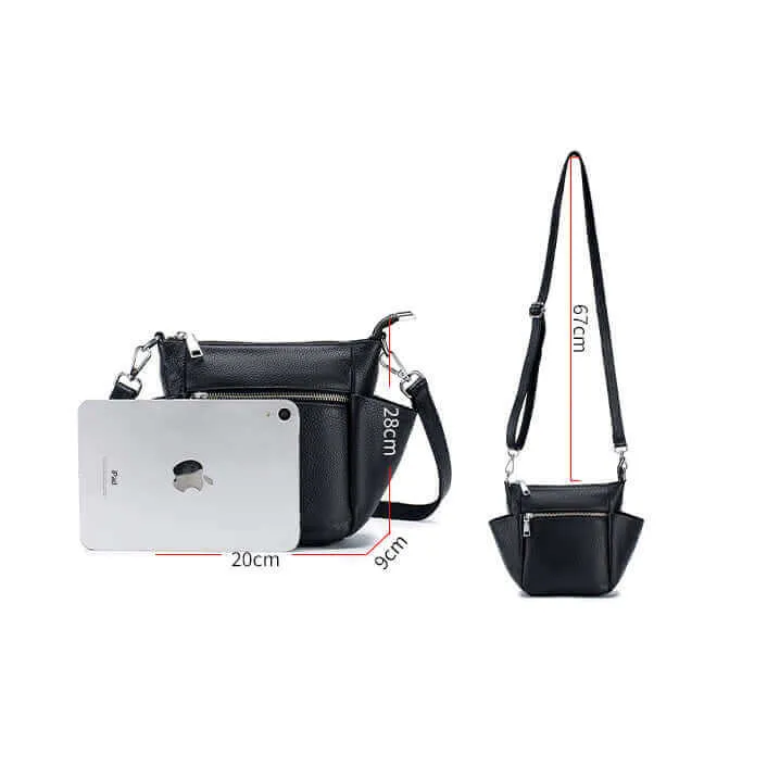 Soft Leather Minimalist Shoulder Crossbody Bag