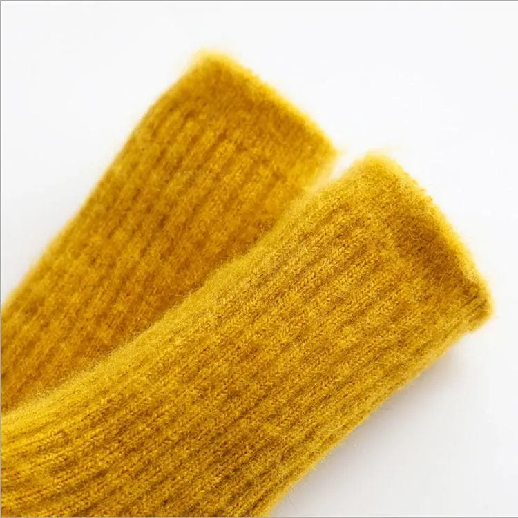 Solid Color   Warm Fleece Casual Long Socks