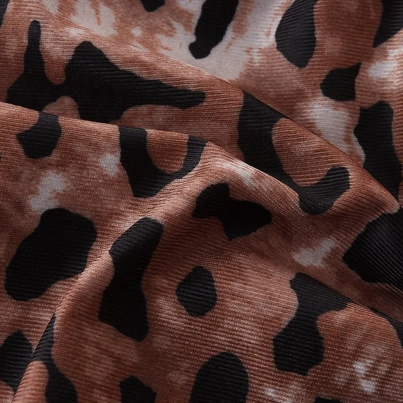 Toddler Girl 2pcs Leopard Print Swimsuit for Summer