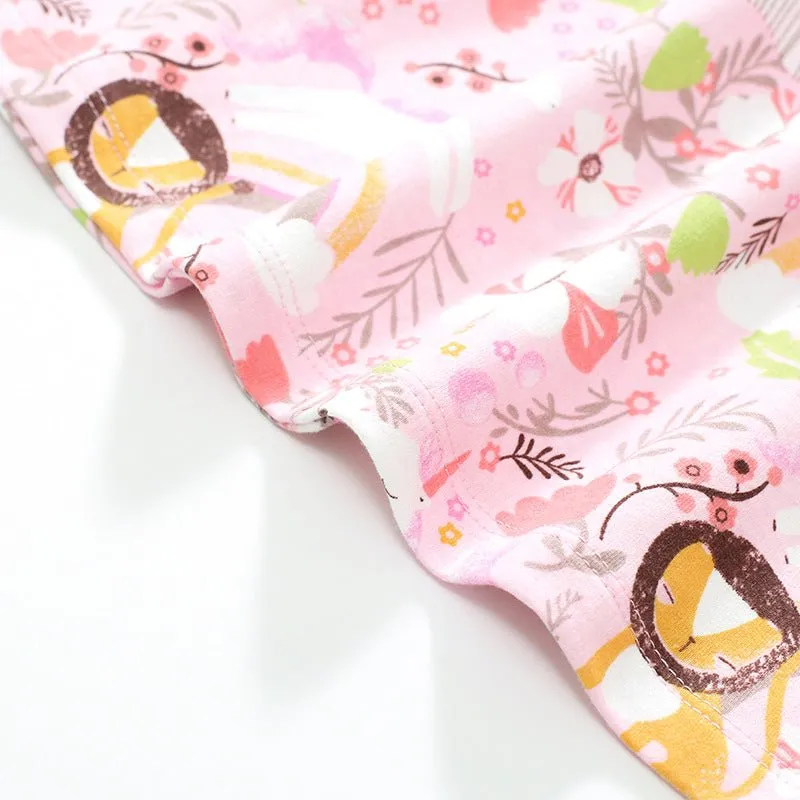 Toddler/Kid Girl Animals   Floral Print Pink Sweater Dress