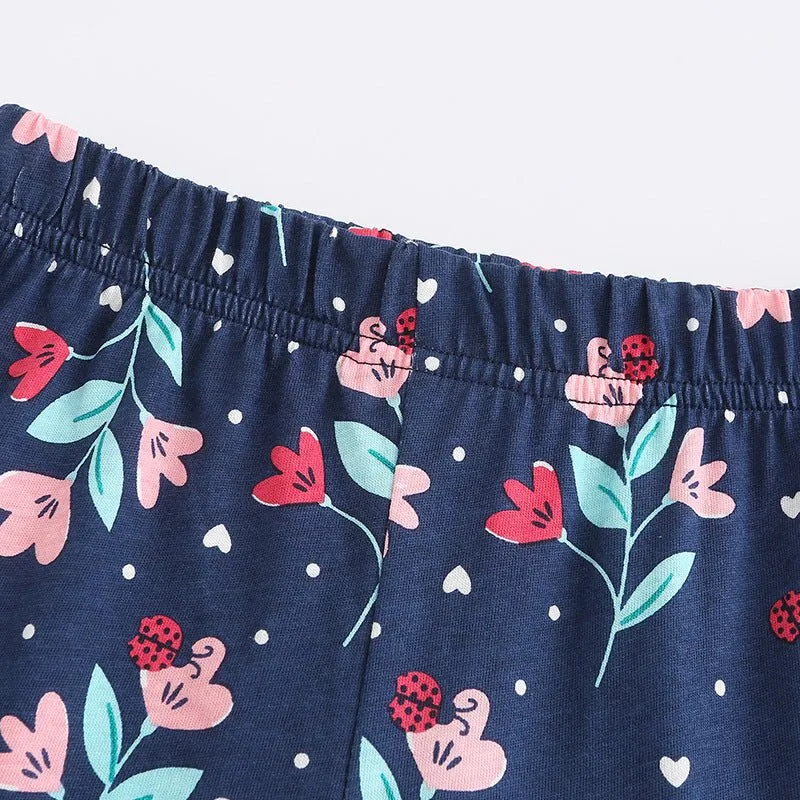 Toddler/Kid Girl's Cartoon Design Red Top with Shorts Set