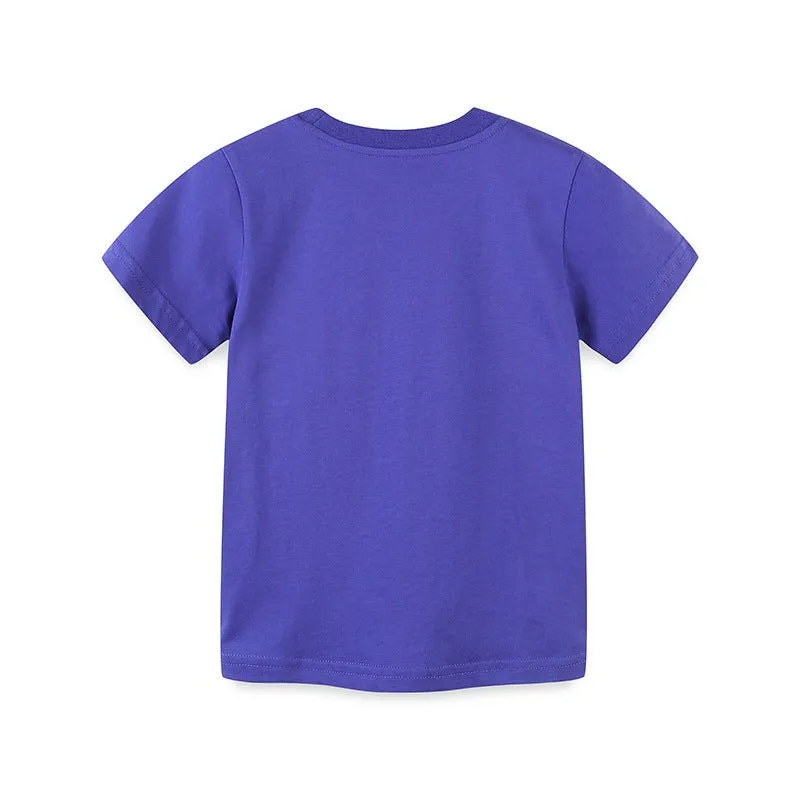 Toddler/Kid Girl's Ice Cream Design Blue Summer Top