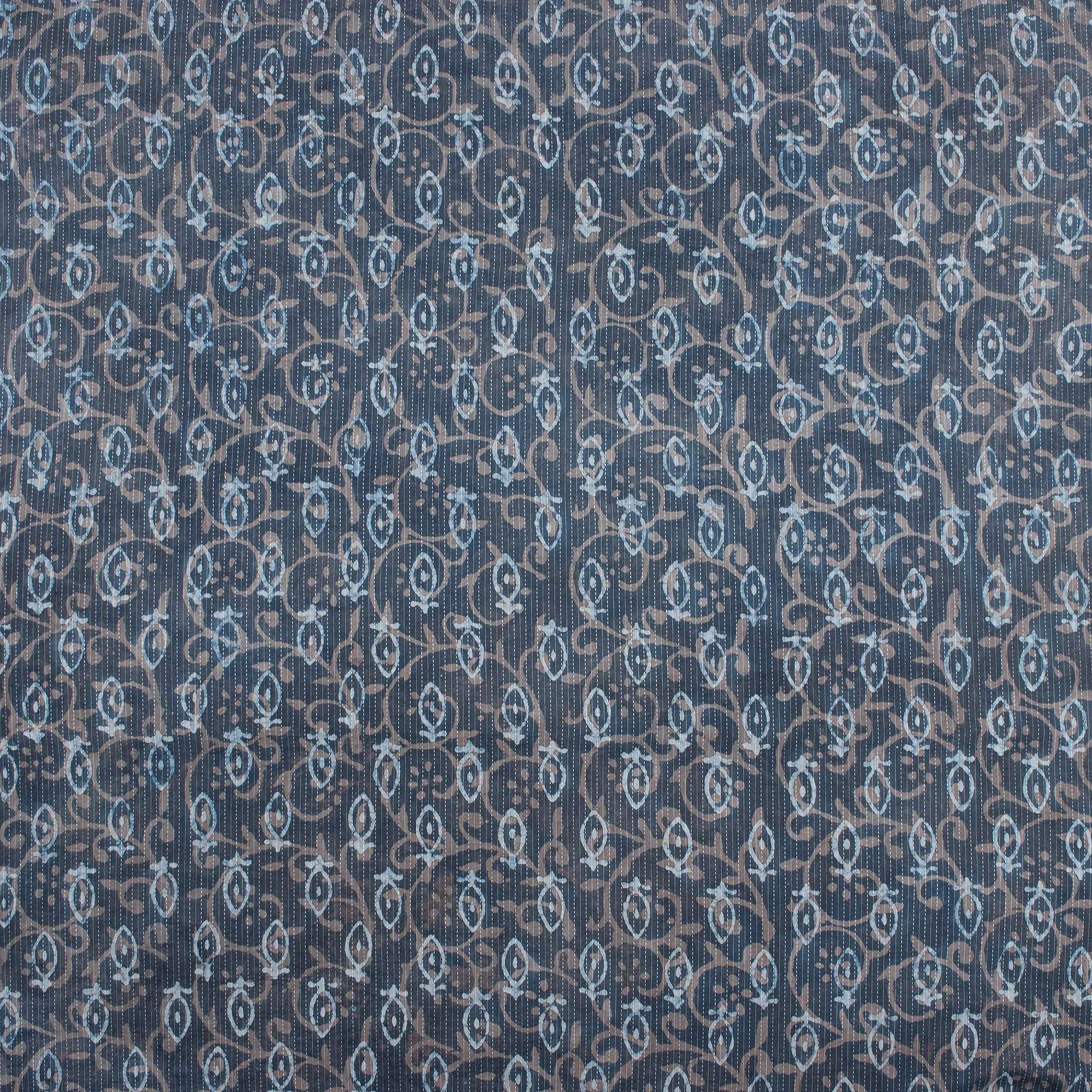 Trendy Stylish Indigo Kantha Cotton Fabric