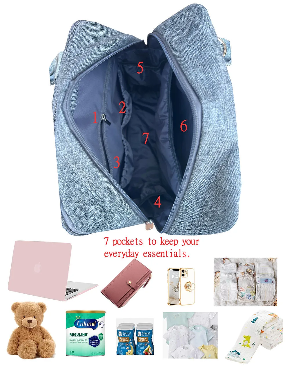 Unisex Concealed Carry Backpack Diaper Bag