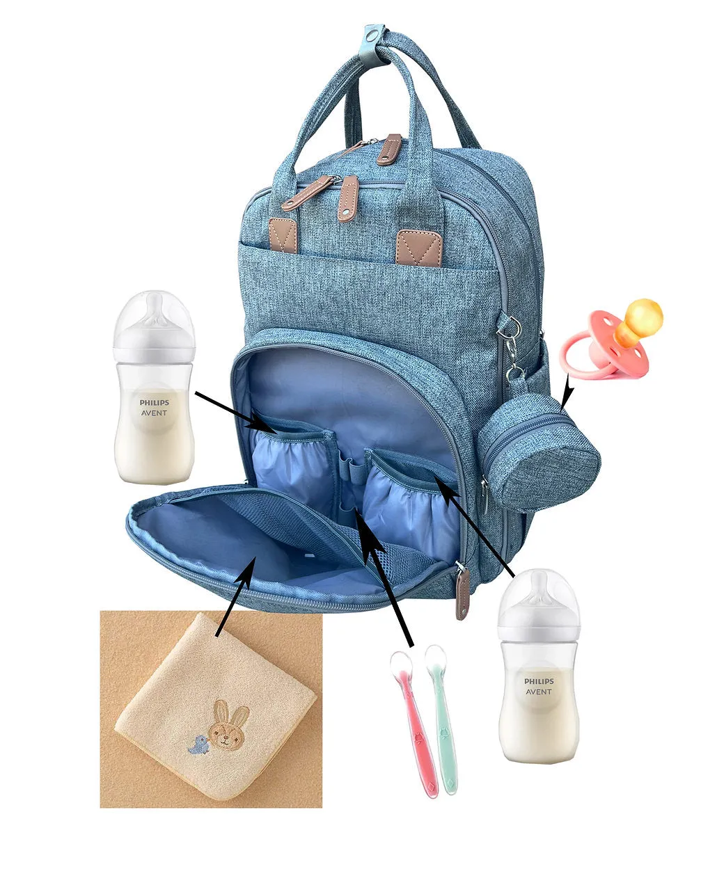 Unisex Concealed Carry Backpack Diaper Bag