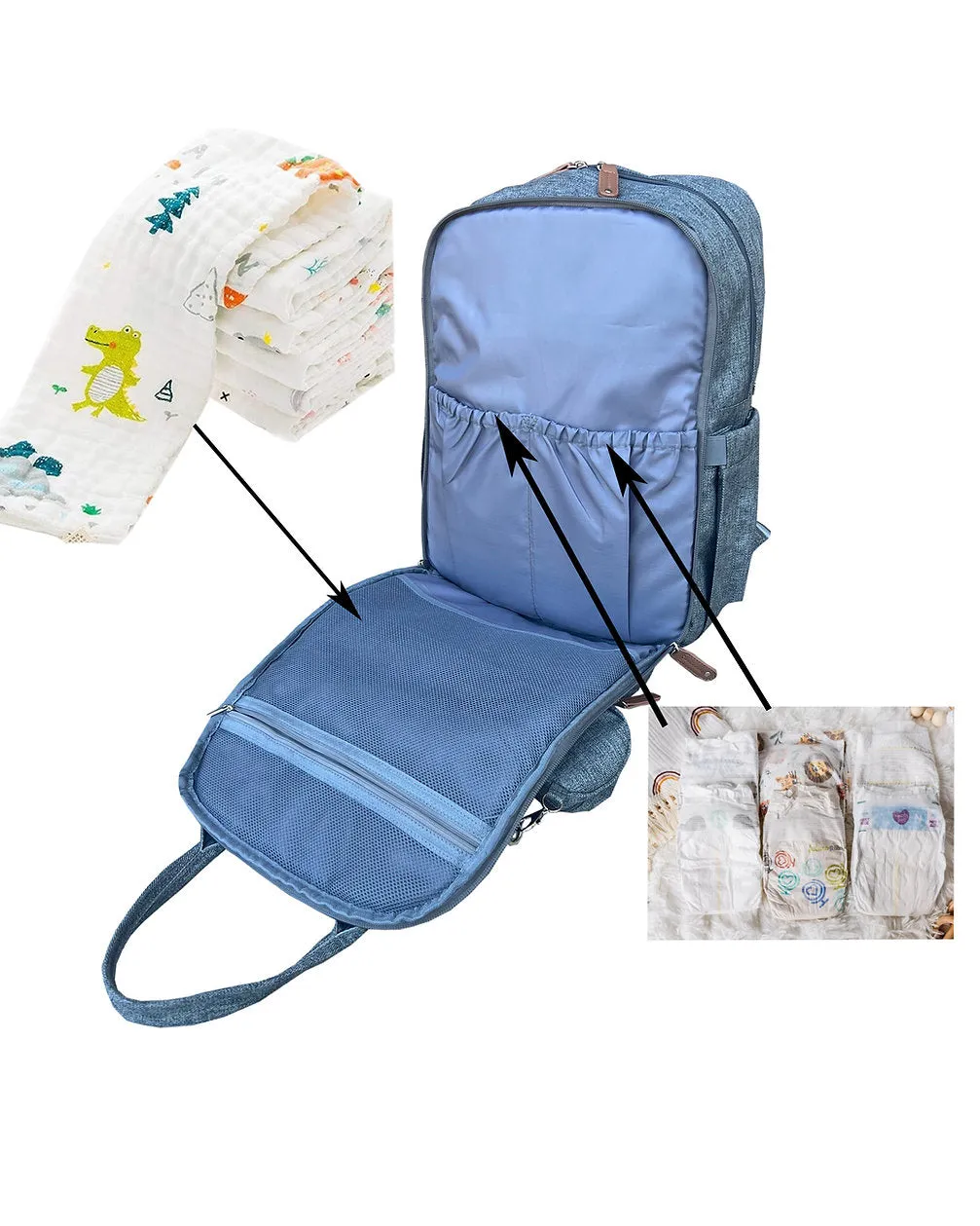 Unisex Concealed Carry Backpack Diaper Bag