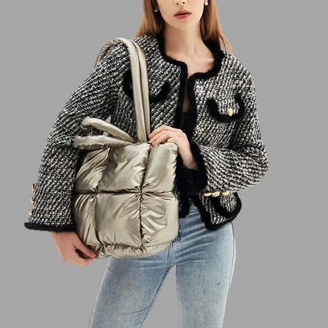 Vera | Stylish Puffer Tote Bag Designer Handbag