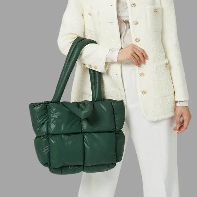Vera | Stylish Puffer Tote Bag Designer Handbag