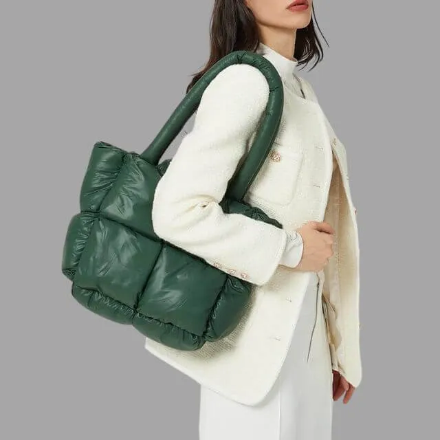 Vera | Stylish Puffer Tote Bag Designer Handbag
