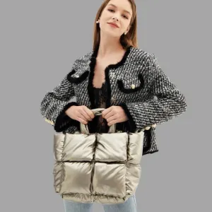Vera | Stylish Puffer Tote Bag Designer Handbag