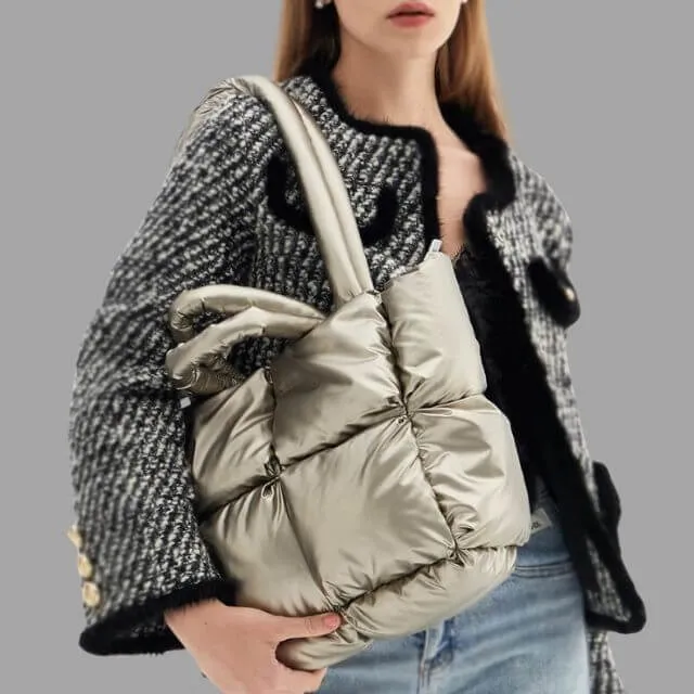 Vera | Stylish Puffer Tote Bag Designer Handbag