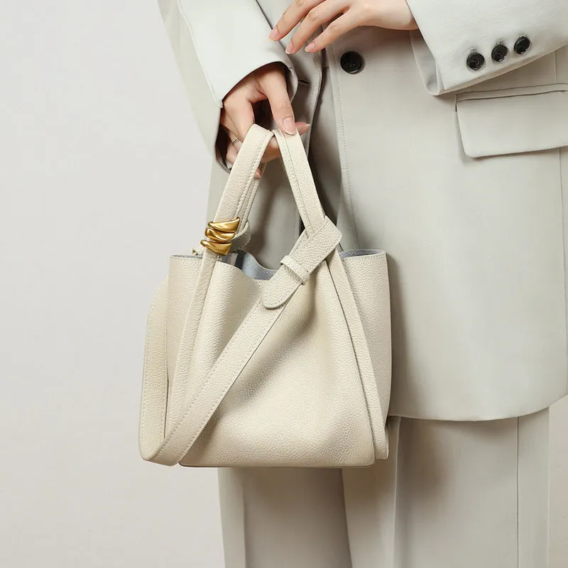 Viney Bag Fashion New Bag Women's Bag Shoulder Bag Bucket Bag Autumn and Winter Wild Genuine Leather Portable Vegetable Basket Bag